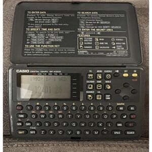 Vintage Casio SF-4300 32KB Portable Digital Diary Tested & Works New Batteries